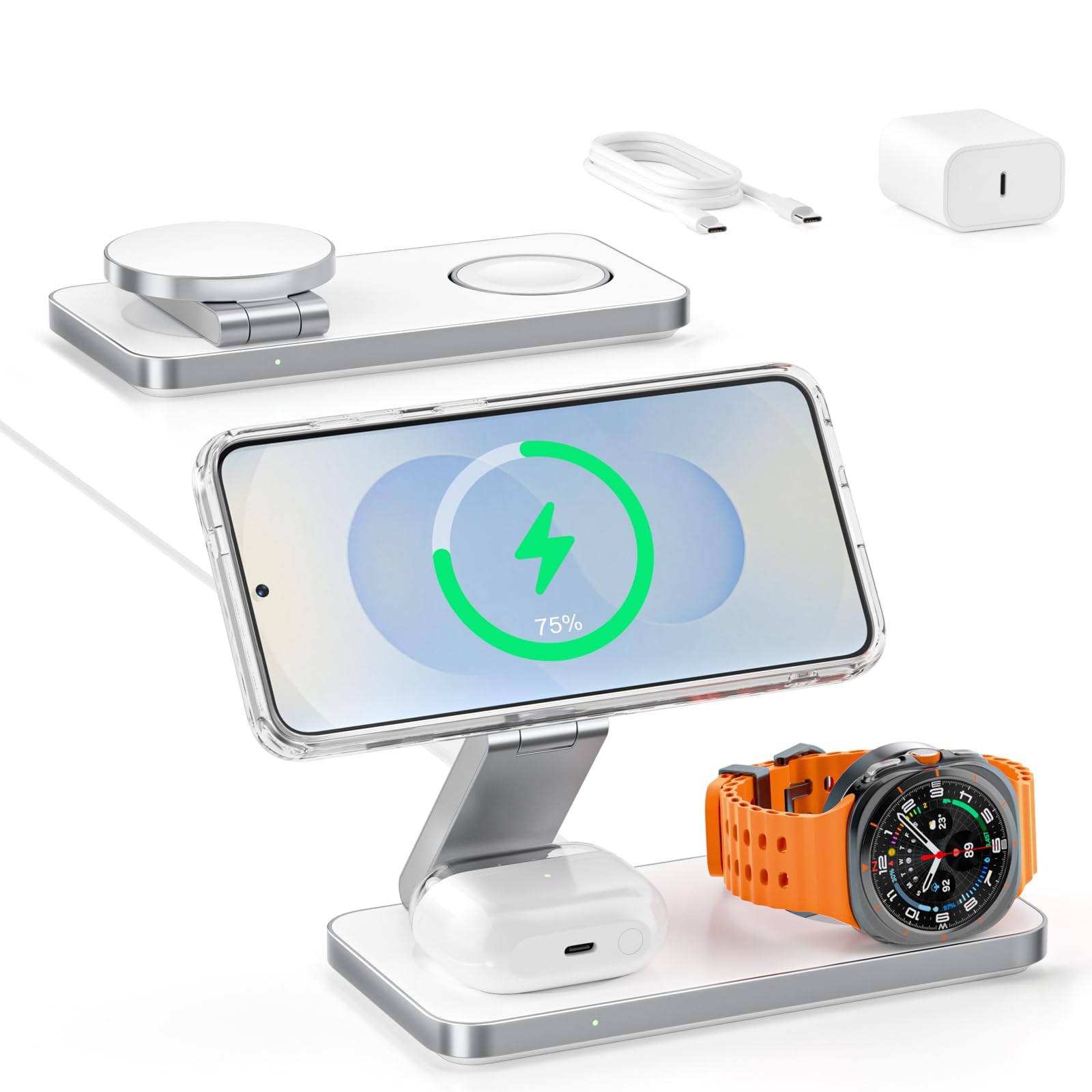 KEEPRO 3-in-1 Magnetic Charging Station for Samsung