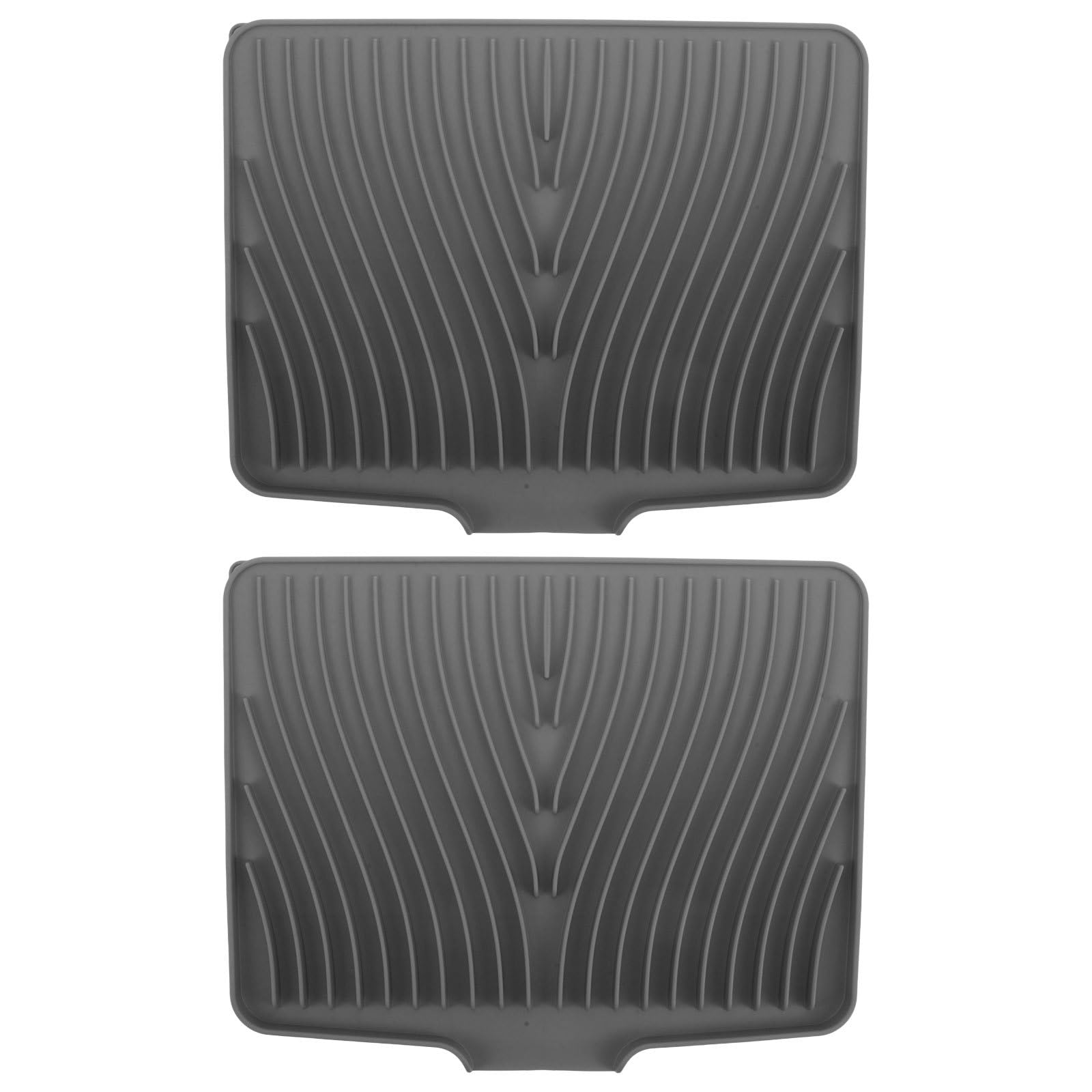 2 tappetini da cucina impermeabili in silicone per scolare i piatti.