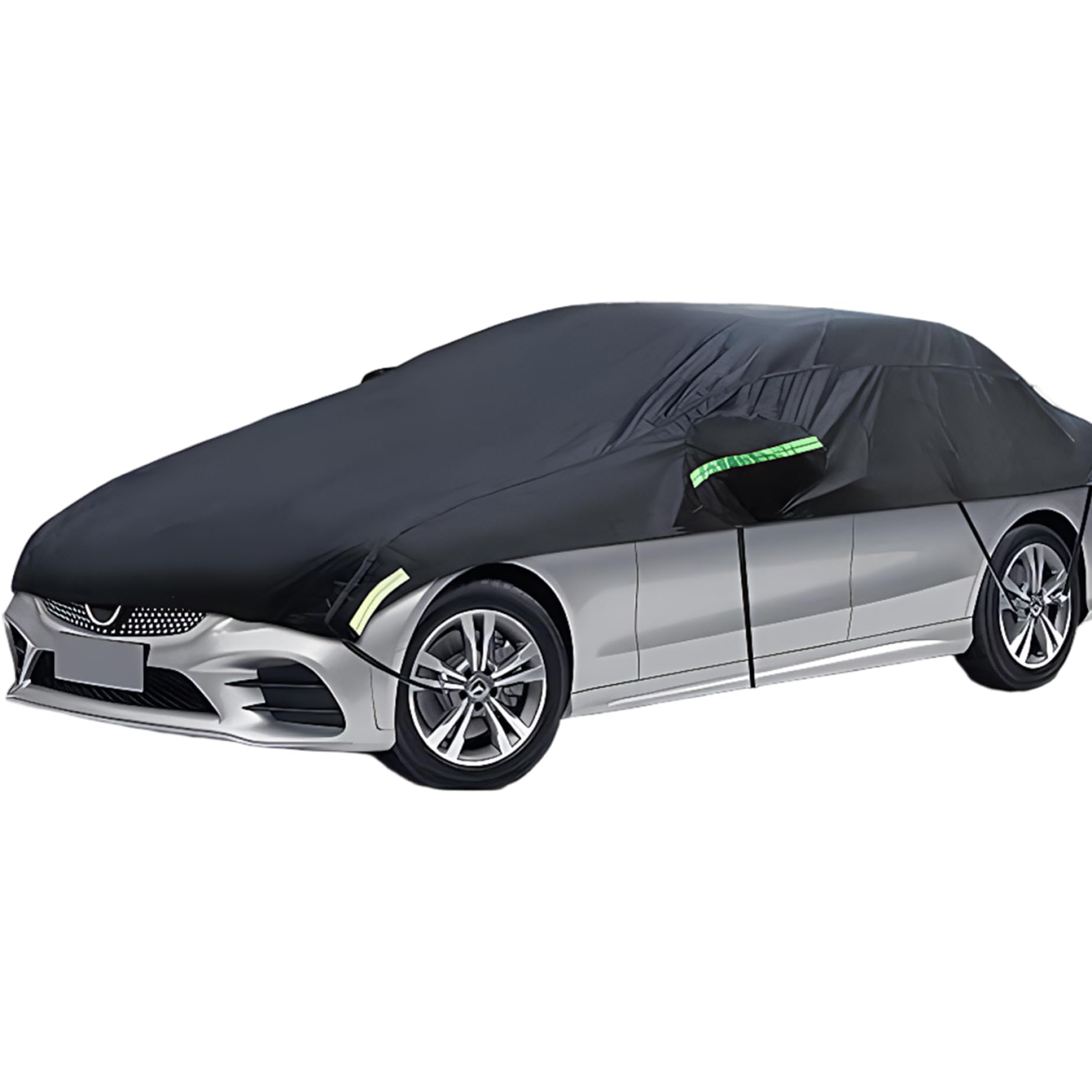 Housse de protection contre la grêle pour voiture, demi-neige, avec doublure en coton, pour pare-brise, toit ouvrant, protection contre la neige et la glace en hiver, bouclier de véhicule toutes