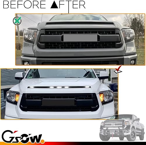 Miniatura 2 de Estilo y visibilidad mejorados Kit de luz de xenón blanco de 5 barras con 16 LED para protuberancia del capó detrás de la parrilla  Compatible con