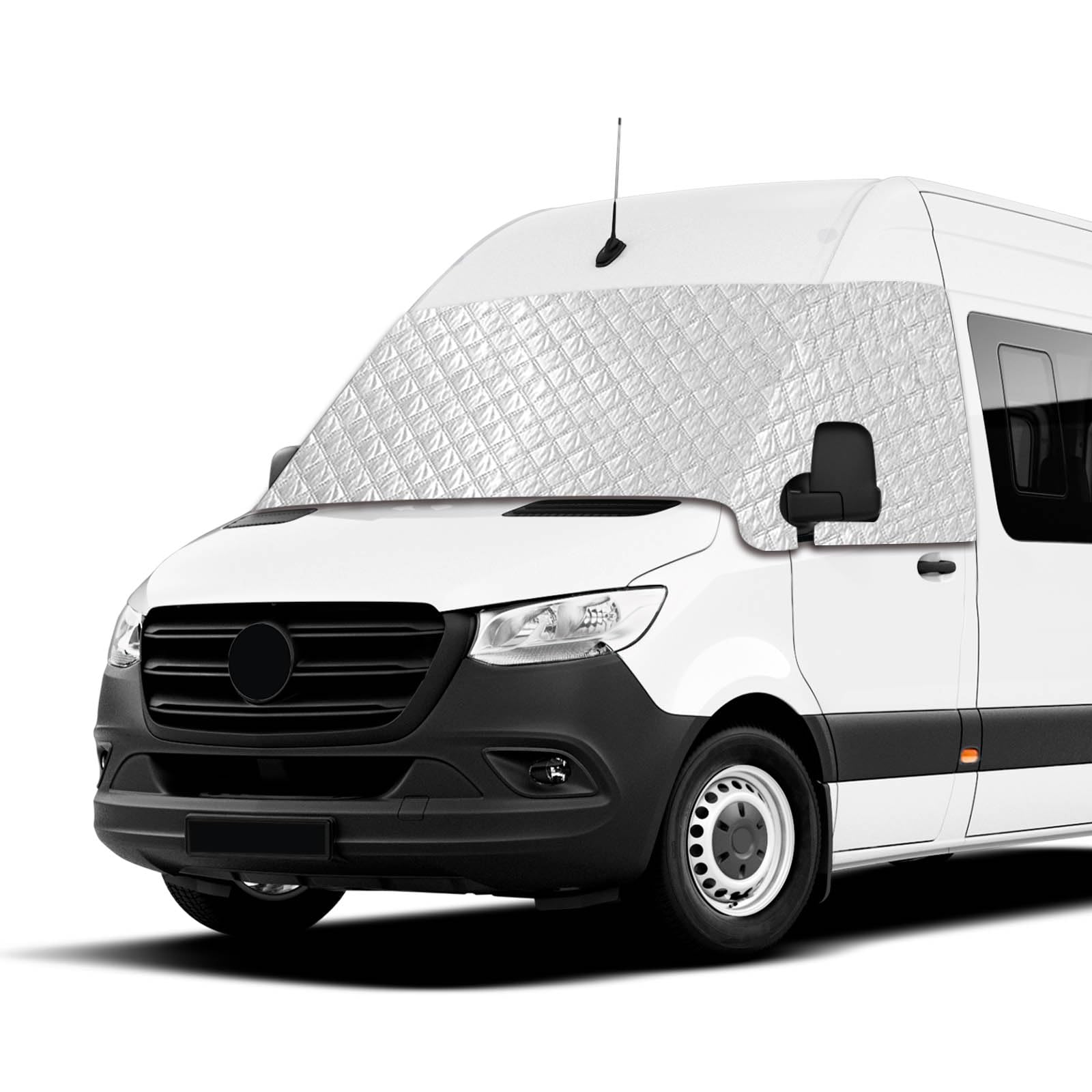 Frontscheibenabdeckung kompatibel mit Mercedes-Benz Sprinter VS30 (2019–2026) | 4-Jahreszeiten Sonnenschutz & Frostschutz | Thermo Hitzeschutz, EIS & UV Schutz | Diebstahlsicher | inkl Tasche