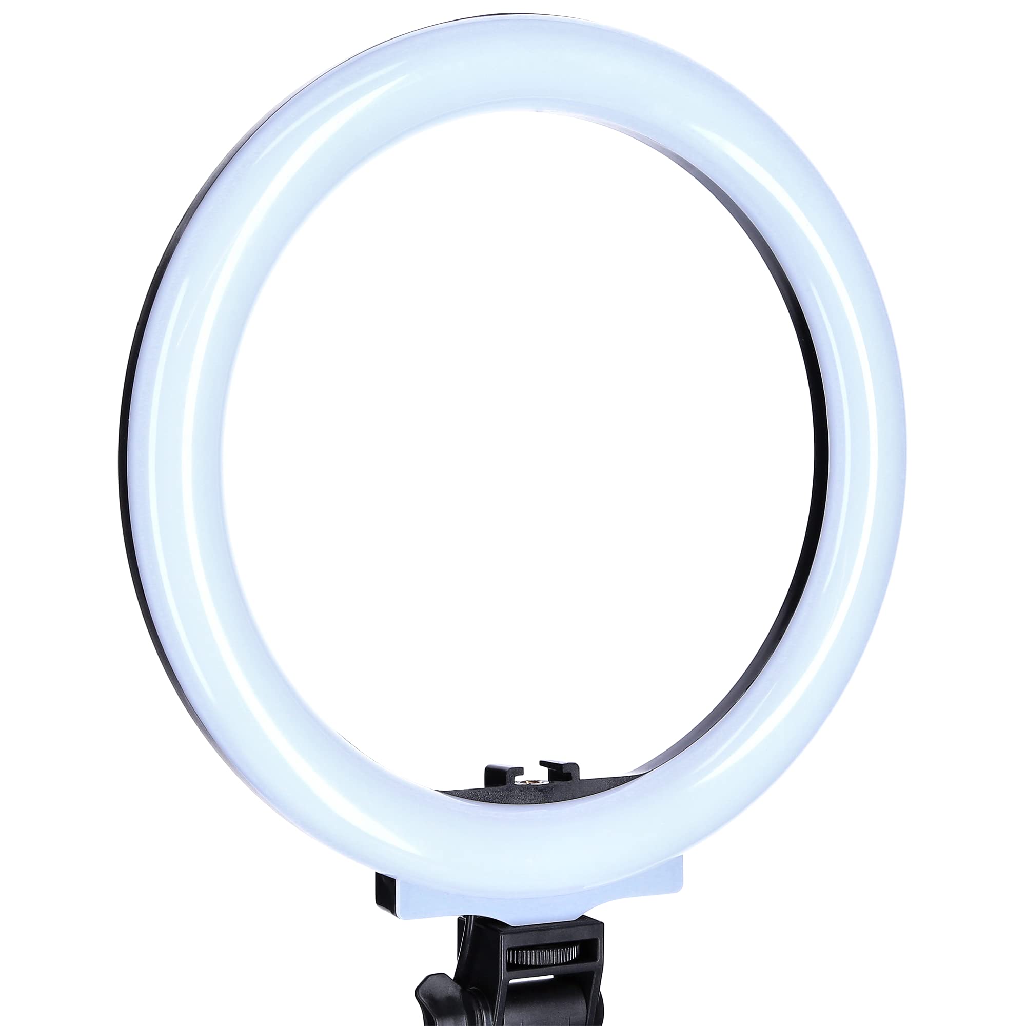 Rollei Lumis Comfort Ring Light Bi-Color, luce ad anello con supporto per smartphone, telecomando per smartphone e treppiede, 120 LED (60 x bianco caldo e 60 x bianco freddo), 28585, nero