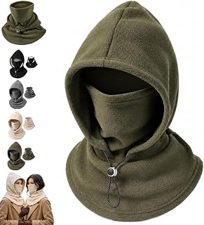 One-Piece Flannel Warm Mask Hat, 3-in-1 Winter Balaclava with Neck Masks, for Outdoor Or Daily Commuting