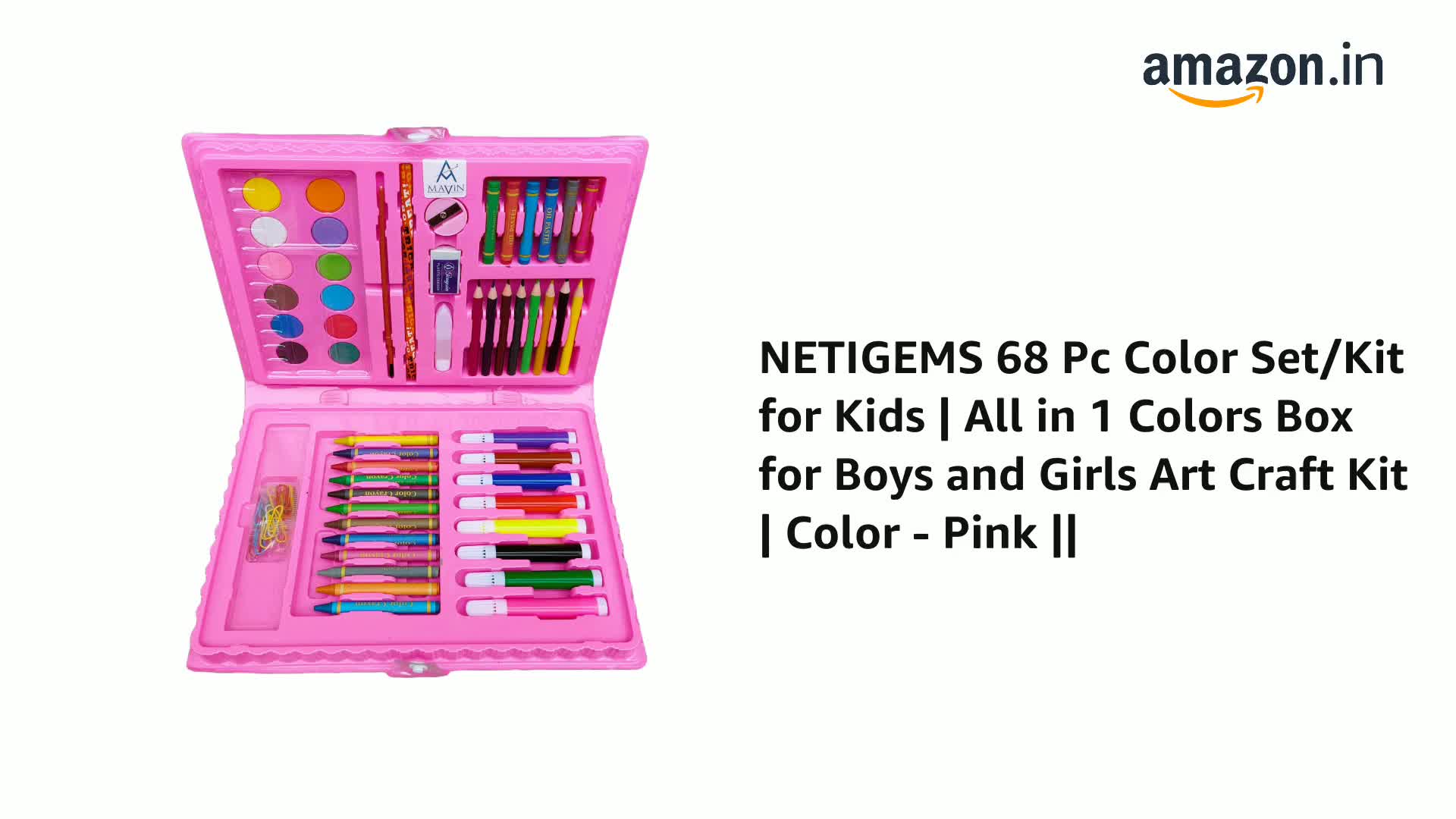 NETIGEMS 68 Pc Colours Set For Kids | All in 1 Colors Box For Boys