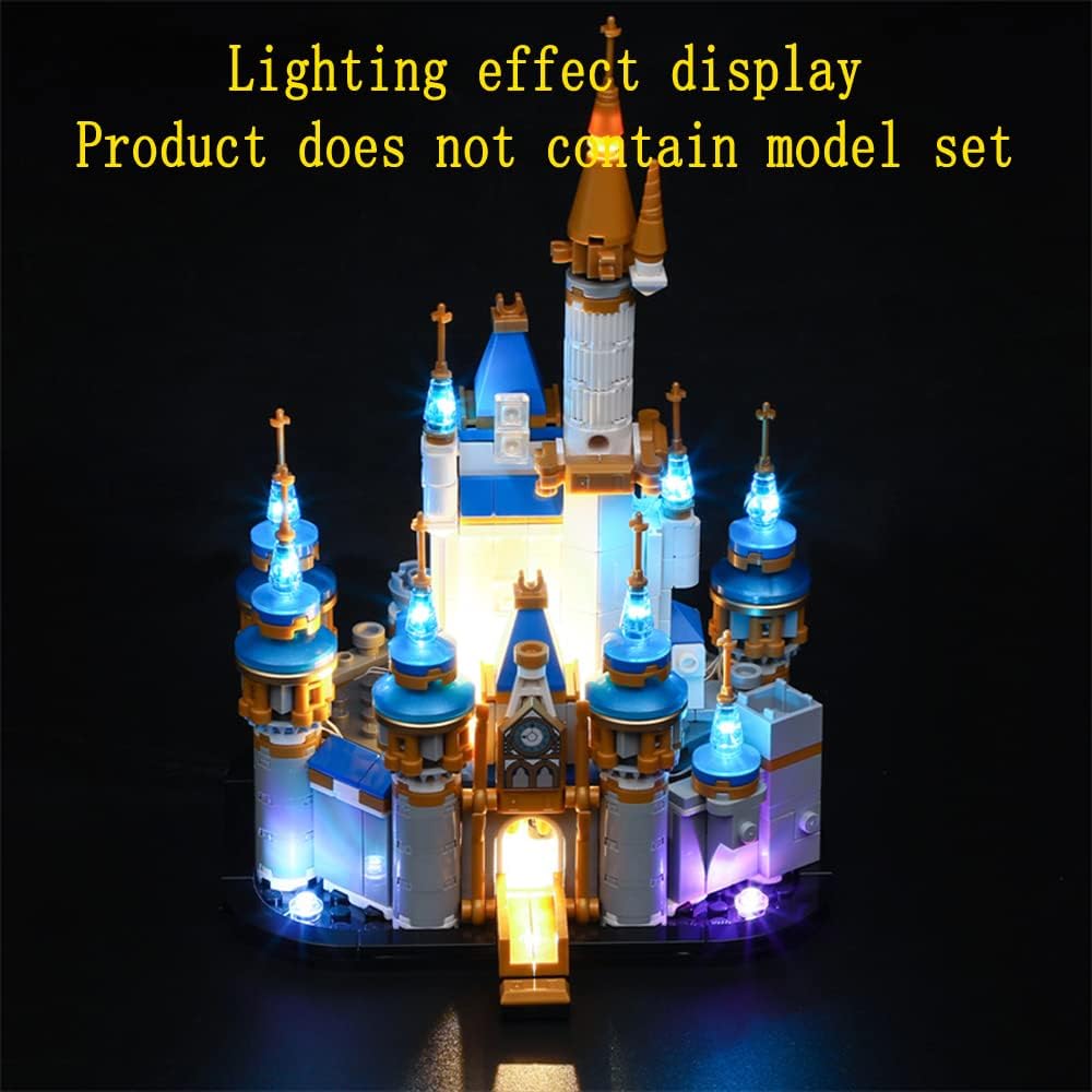GEAMENT LED Light Kit Compatible with Lego Mini Disney Castle - Lighting Set for 40478 Building Model (Model Set Not Included)