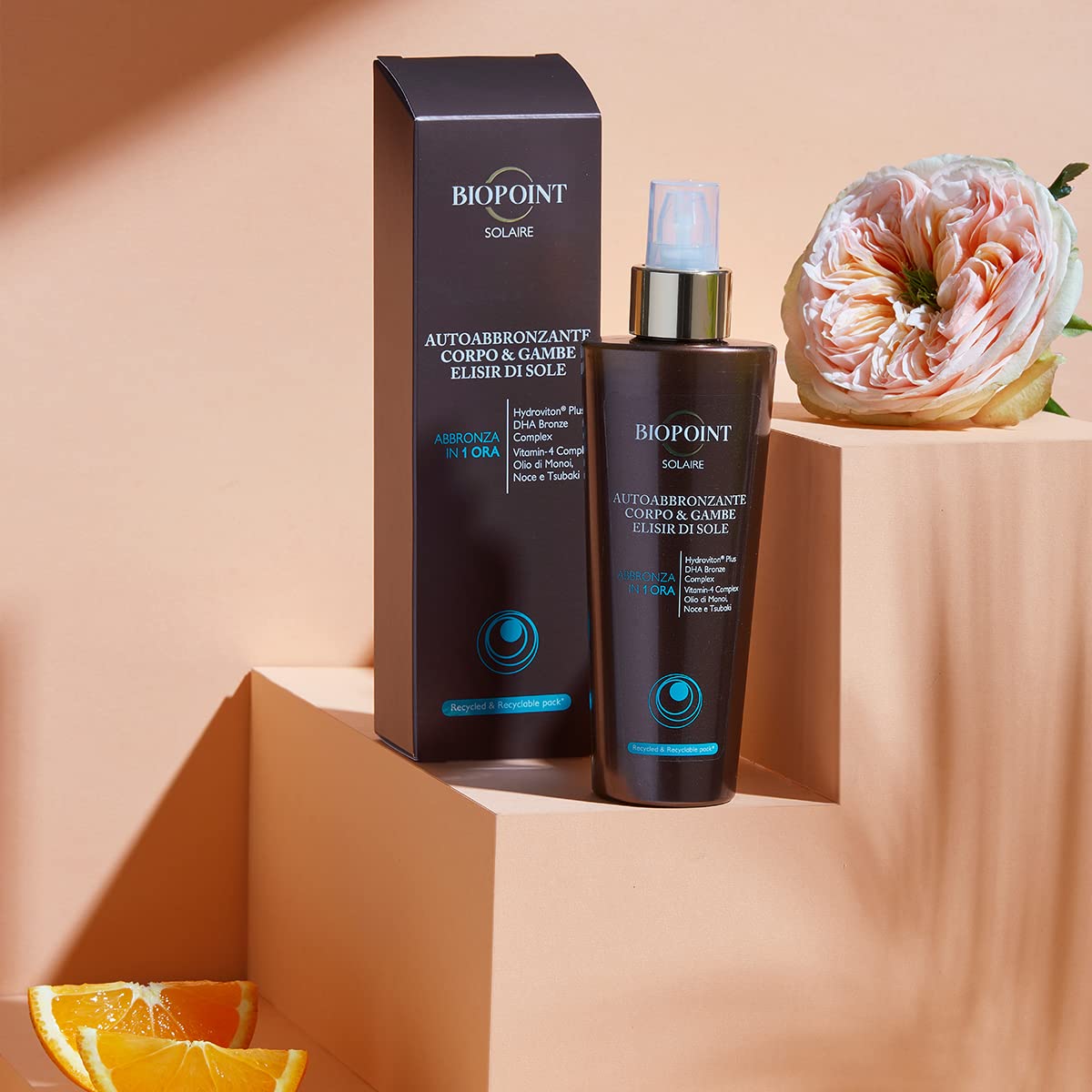 Biopoint Solaire - Elisir di Sole, Siero Autoabbronzante, Azione Intensa e Antimacchie, Dona un'Abbronzatura Rapida, Illumina e Idrata la Pelle, Adatto a Ogni Tipo di Incarnato, Marrone