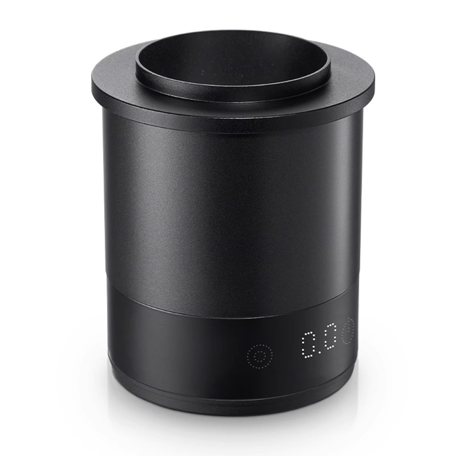 SICWEDIM Dosing Cup & Coffee Scale Combo, Aluminum Alloy Coffee Grinder Powder Cup, Rechargeable Espresso Scale, 0.1g Precision, Fits 58mm Portafilters (Black)
