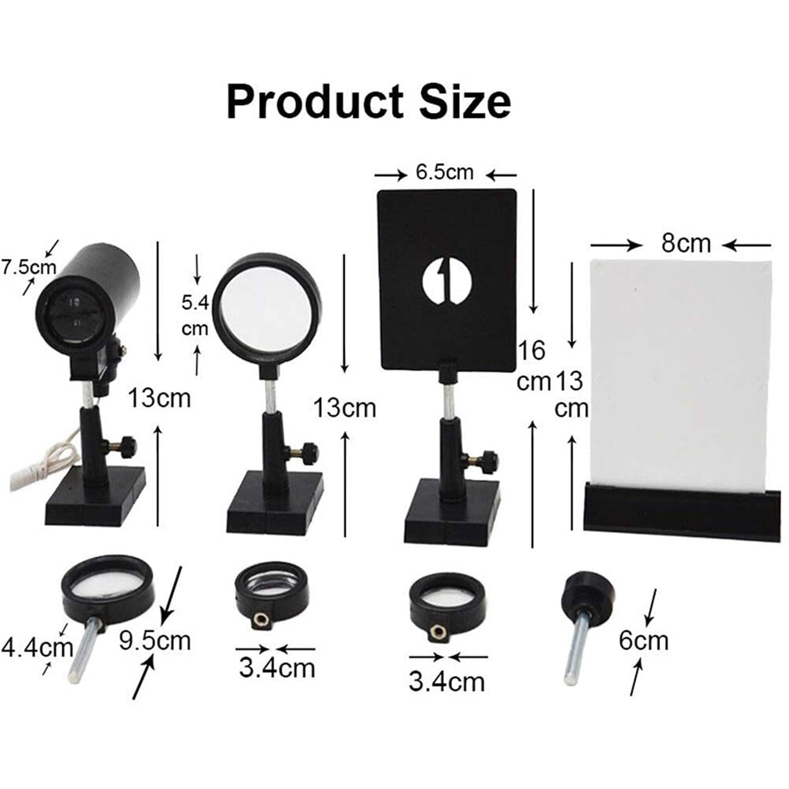 Set Completo Di Esperimenti Ottica Fisica, Kit Lenti Concave Convesse Multifocali, Strumento For L'insegnamento Della For Imaging A Foro Stenopeico Rifrazione