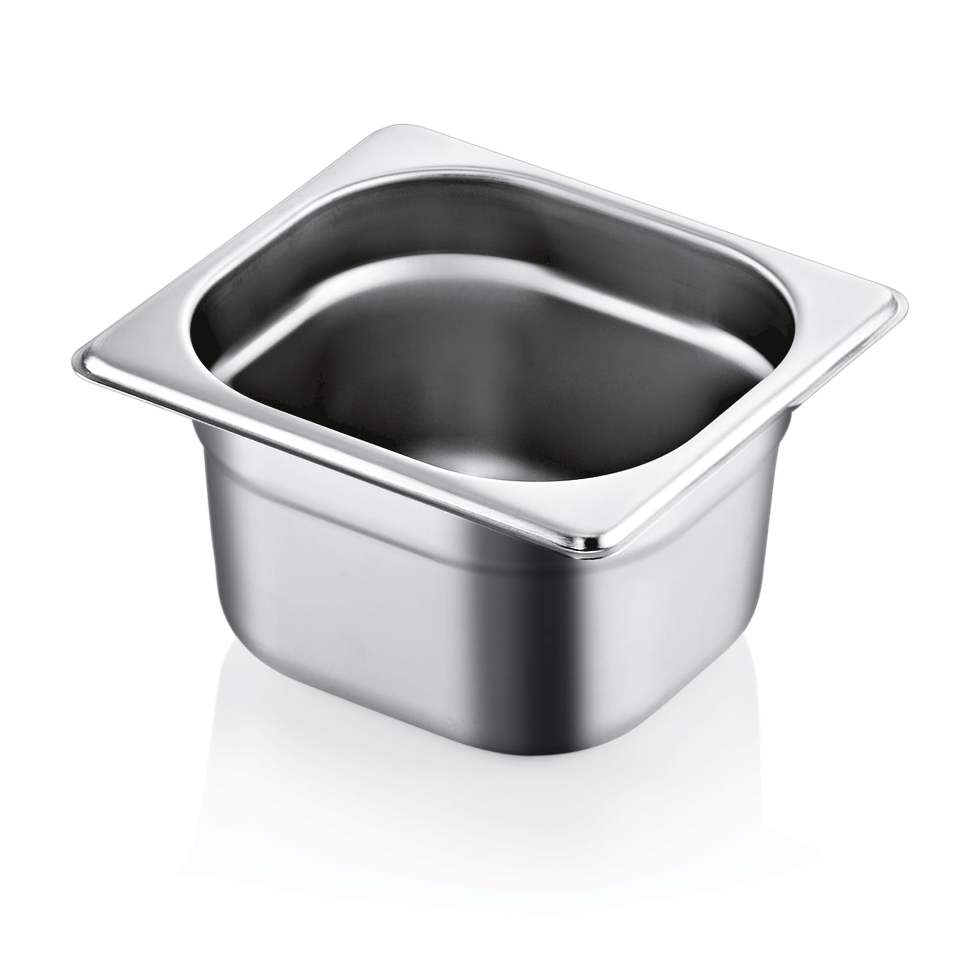 Morleos GN 1/6 100 mm - 1,6 L Gastronormbehälter aus rostfreiem Edelstahl 176 x 162 mm | stapelbar & rostfreier GN Behälter | Gastronomie-, Event- & Catering Zubehör aus robusten 0,7 mm Stahl