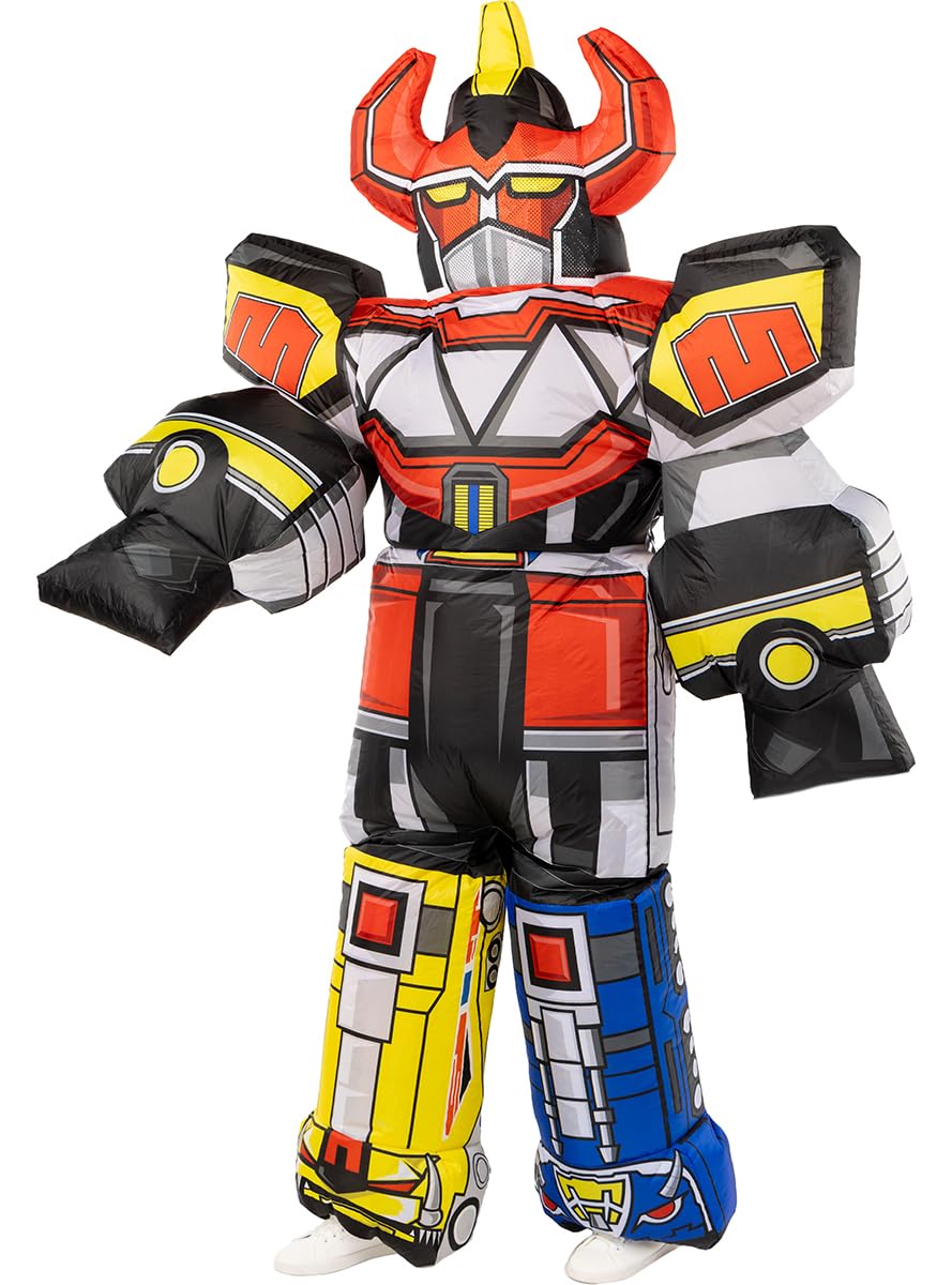 Funidelia Disfraz Megazord hinchable para hombre y mujer, Licencia Oficial, Talla única Películas & Series, Superhéroes - Traje para adultos para fiestas, Carnaval y Halloween
