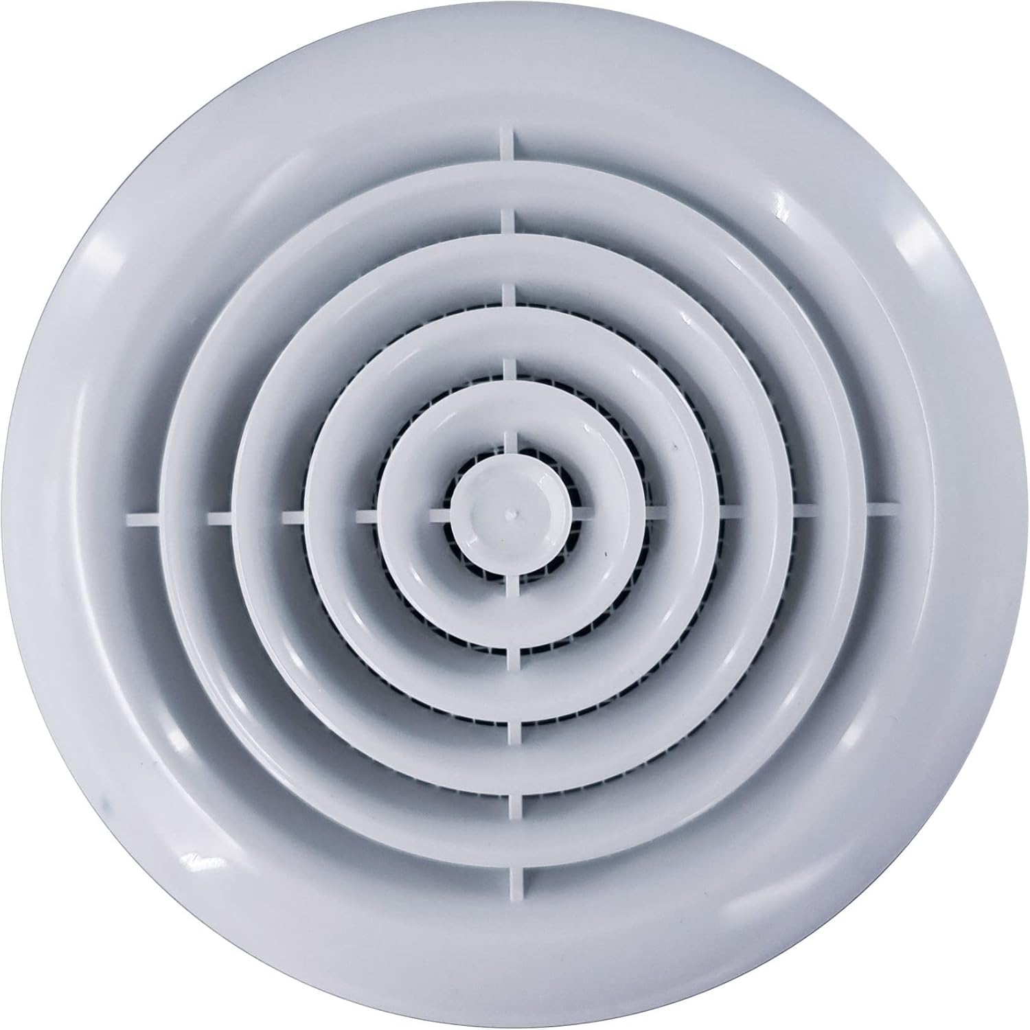 Devola 100mm Circular Ceiling Air Vent Grille Cover (4") Round Extract & Supply Valve Diffuser With Fly NetUv Resistant Plastic from B&Q