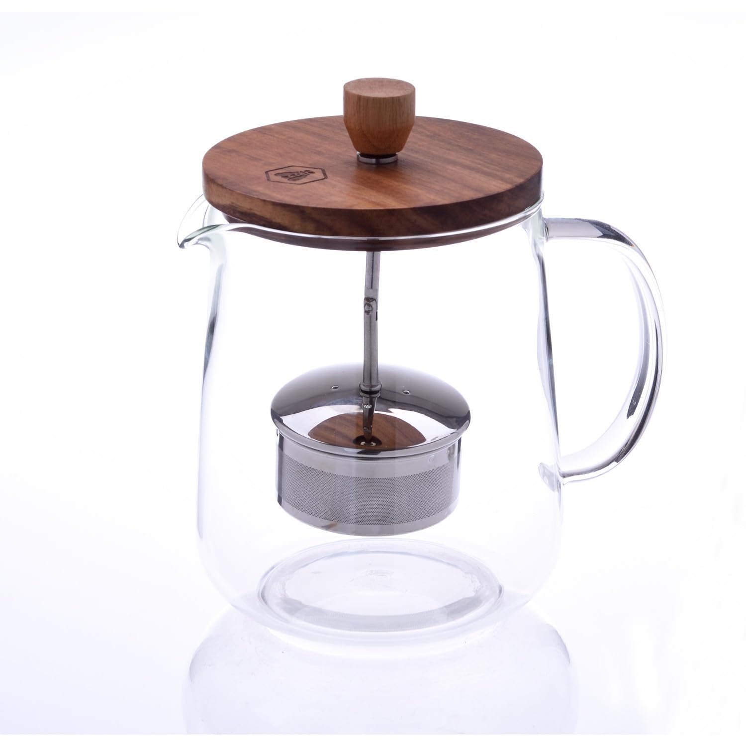 Infuseur en verre 1 l Couvercle en bois