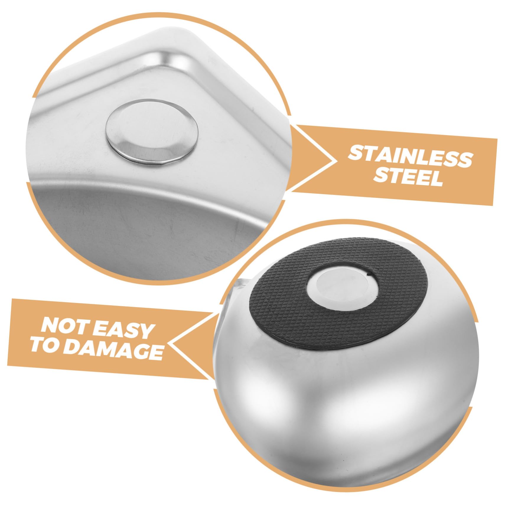 INOOMP Fregadero Portátil de Acero Inoxidable para Caravana Diseño Forma de Abanico para Optimizar Esquinas Lavabo Pequeño para Cocina y Lavado Motorhome Resistente y