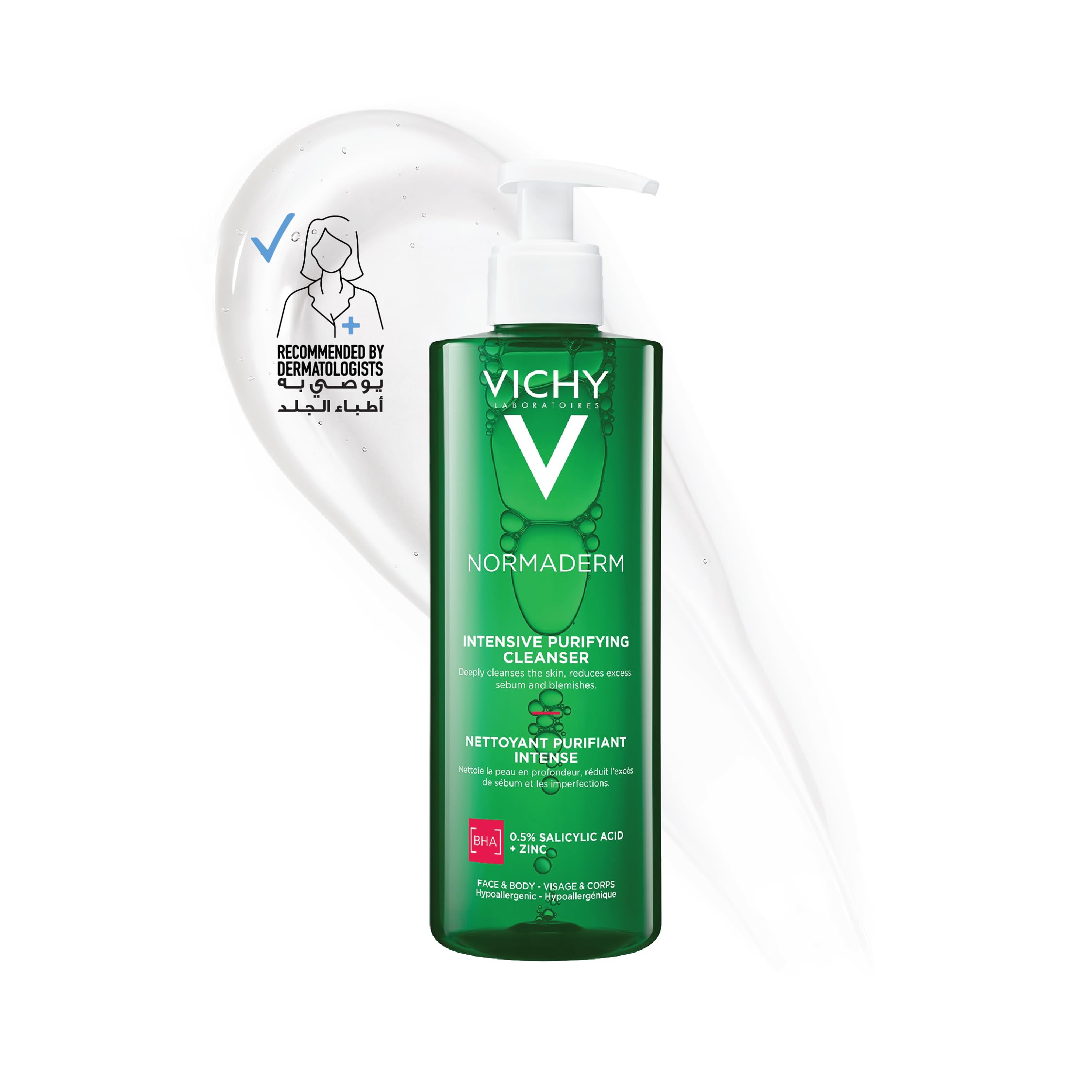 VICHYNormaderm Phytosolution Face Cleanser Gel for Oily/Acne Skin with Salicylic Acid 400ml