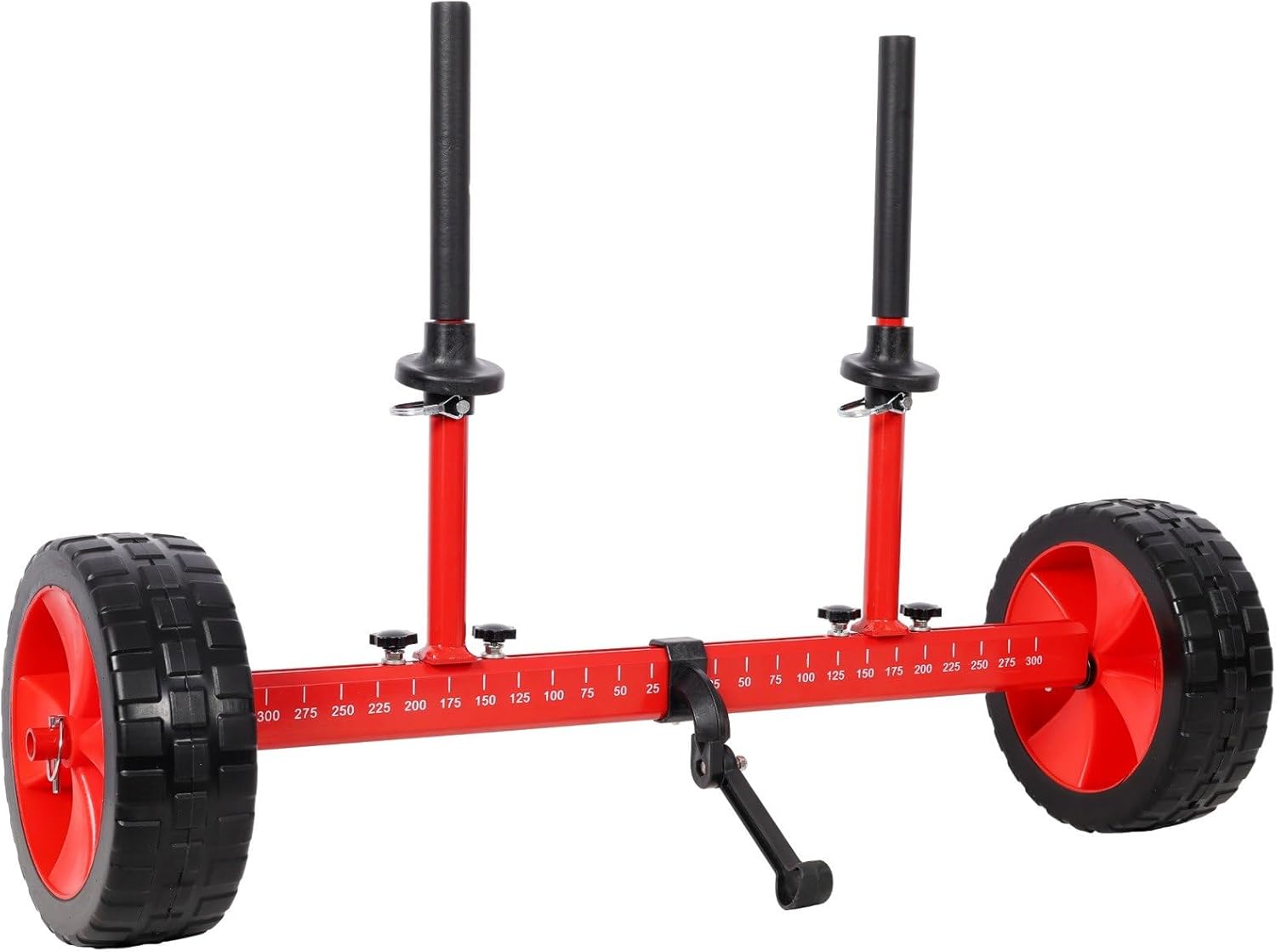 Sit-On-Top Kayak Cart Dolly with 10-Inch Airless Wheels - Adjustable Width Aluminum Frame, Foam-Padded Contact Points, Detachable Design, Universal Fit for Most Fishing Kayaks
