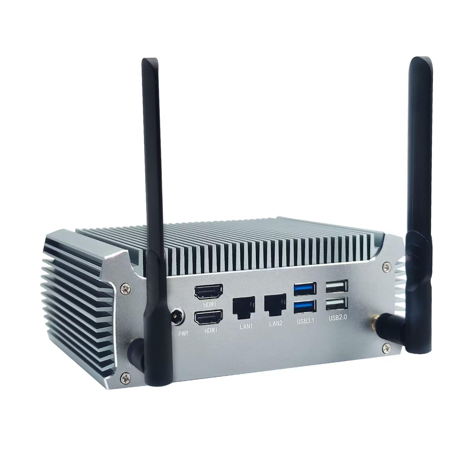 SJRC Mini PC Fanless AMD Ryzen R7 7730U 8 Cores 16 Threads, Oficina Pequeña Industrial Ordenador De Sobremesa, WiFi6 BT5.2, 4K Dual Display, Barebone, NO RAM NO Storage NO System