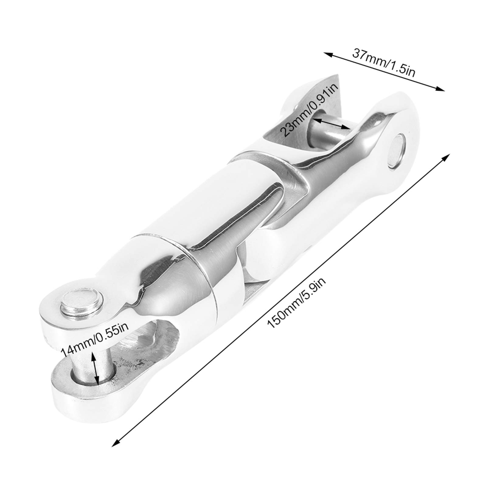 Generic Conector Giratorio de Ancla para Barco, Acero Inoxidable 316 Duradero para una Fácil Recuperación del Ancla, Cadena de 10 a 12 Mm, Adecuada para Hardware Marino