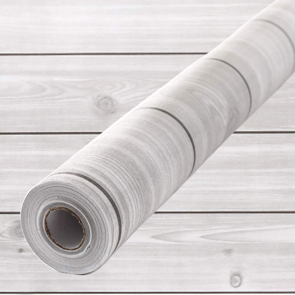 Amazon | HM-tools 壁紙シール 木目ライトグレー 45cm×10m はがせるPVC
