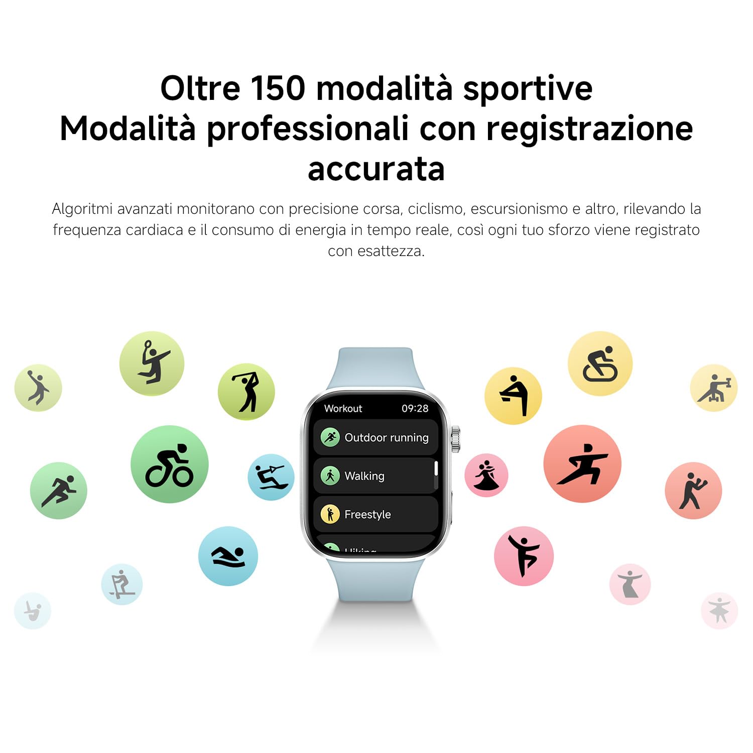 XIAOMI Redmi Watch 6, Smartwatch Uomo Donna, Activity Tracker AMOLED 2.07'' con Monitoraggio di Frequenza Cardiaca, 150+ modalità sportive, Autonomia 24 giorno, 5ATM, GPS, Android&iOS, Nero