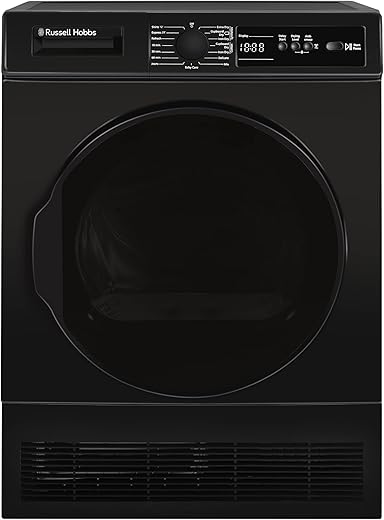 Russell Hobbs Freestanding Condenser Dryer Electric Tumble Dryer 15 Programmes 8kg Capacity...