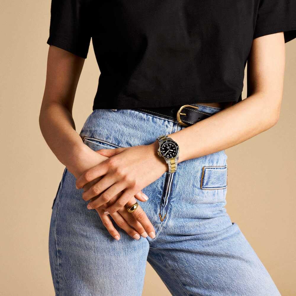 FOSSIL Orologio BlueDive da donna, Movimento al quarzo a tre lancette con cinturino in acciaio inossidabile