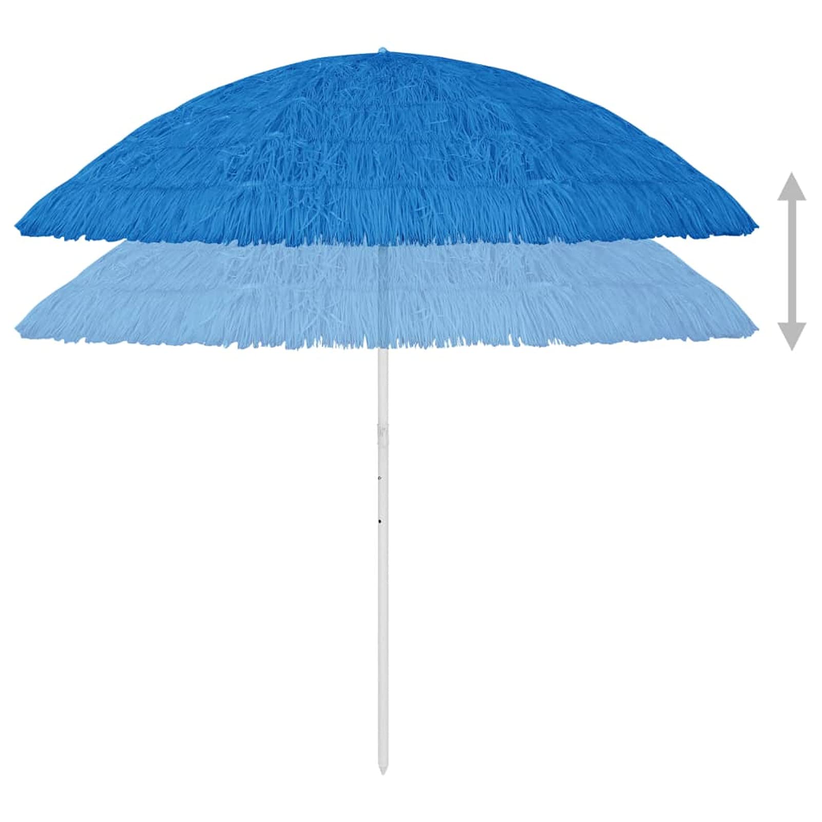 Homgoday Sombrilla de Playa Hawaii Azul 300 cm Sombrilla de Jardín,Protección UV Sombrilla Jardín Grande Orientable Jardín Parasol Balcón
