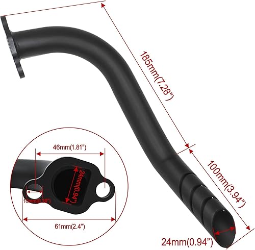 Miniatura 15 de Kit de cabezal de tubo de escape de 212cc para Coleman CT200u CT200u-ex BT200X KT196 196cc 6.5hp, para Non-Hemi Predator 212cc Baja Warrior MB200