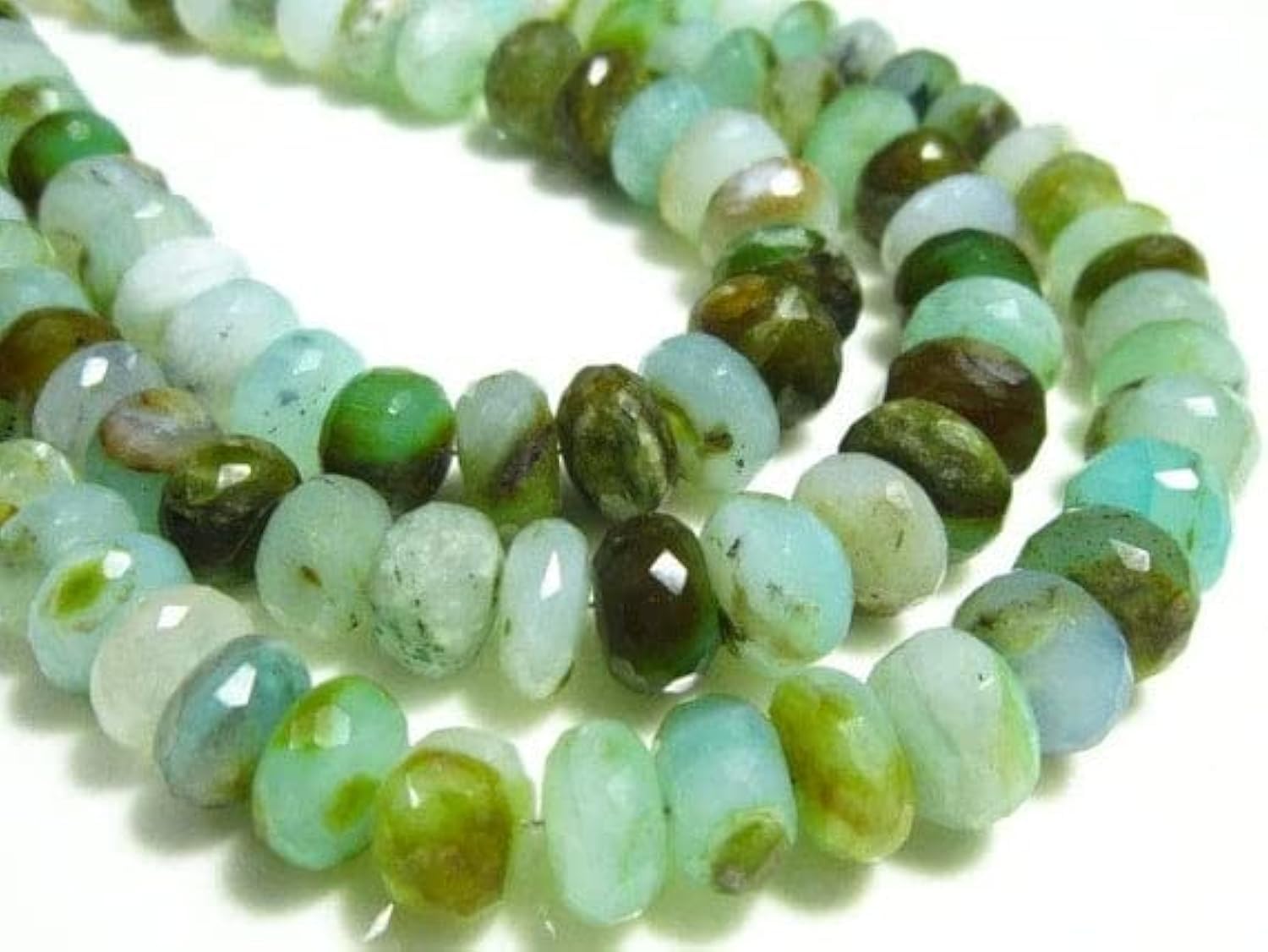 Opale bleue du Pérou facettée perles de qualité supérieure pour bijoux artisanaux