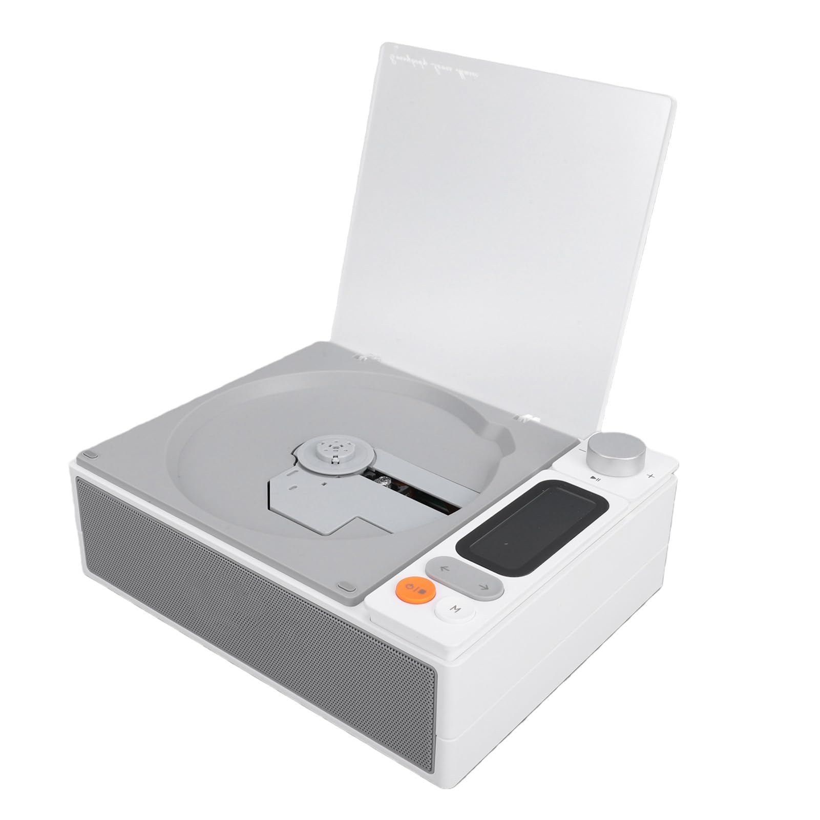 Fabater Reproductor de CD Portátil Reproductor de Música Bluetooth Multifuncional de Alta Fidelidad con Control Remoto para Uso Doméstico (White)