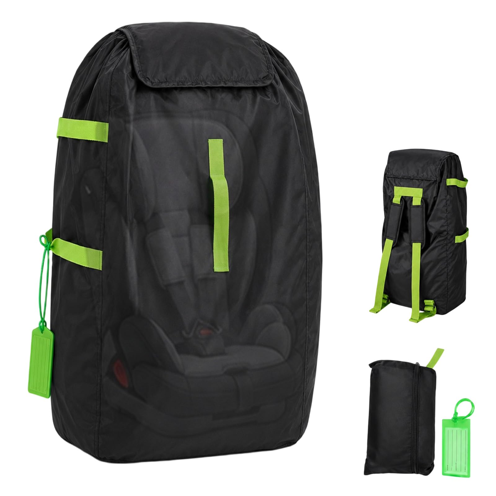 Squliicayy Car Seat Travel Bag with Shoulder Strap und Name Tag