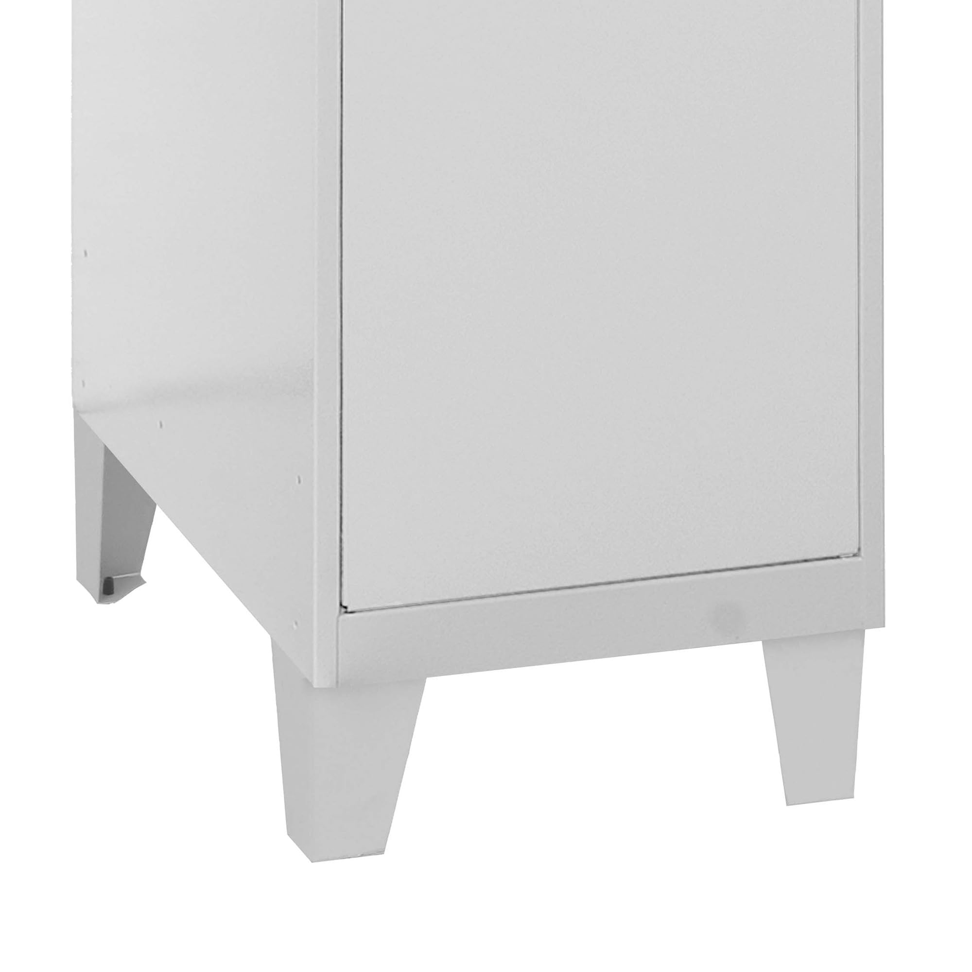 Simon Rack Armoire Métallique de Rangement Garage et Atelier, 4 Étagères, 2 Portes, 1800x600x400 mm, Serrure à Clé, Gris - Simonlocker
