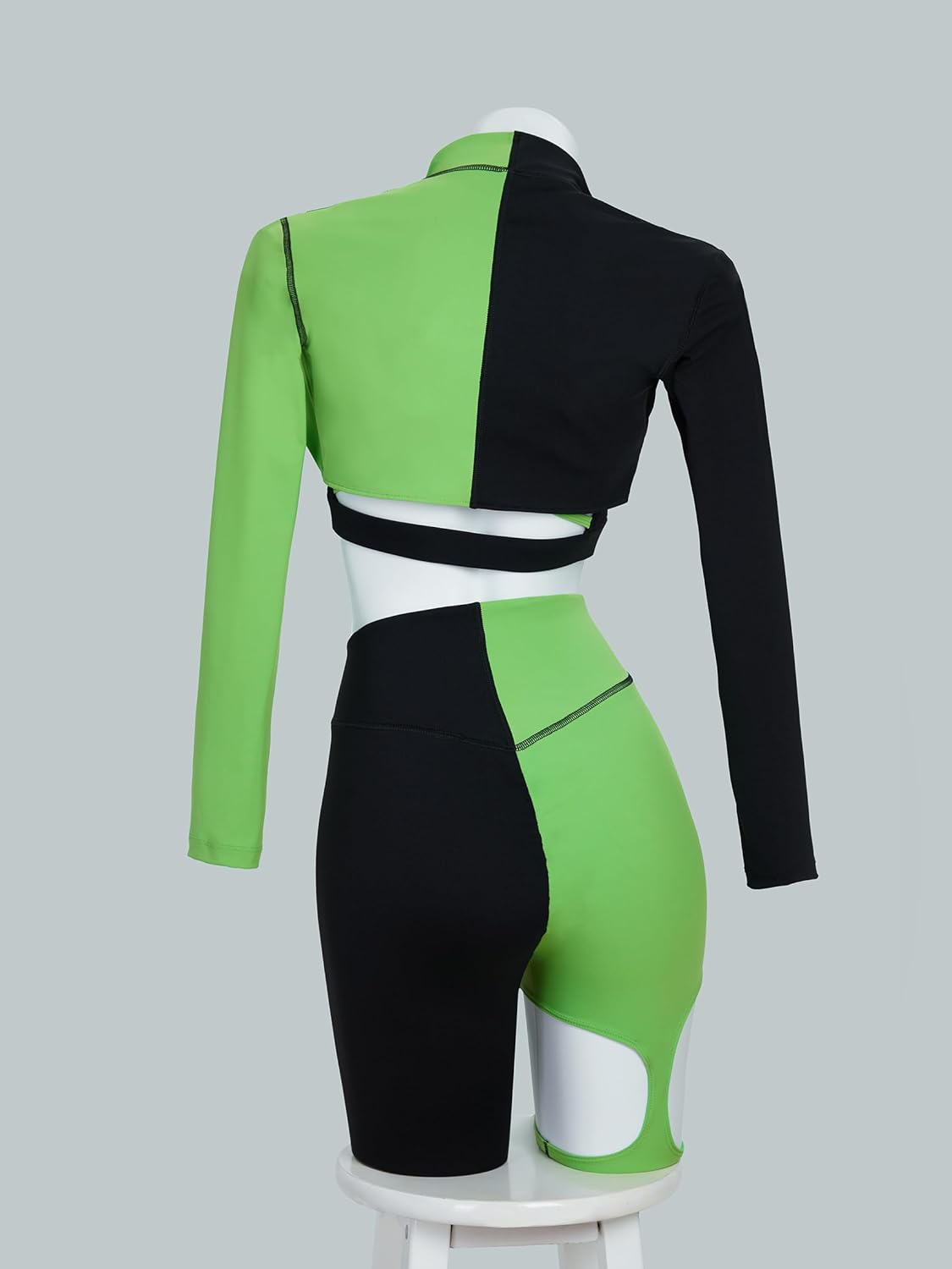 Cosplay.fm Miss Go Cosplay Workout Sets for Women 3 Piece Yoga Outfit Gym High Waist Leggings Sports Bra with Crop Jacket