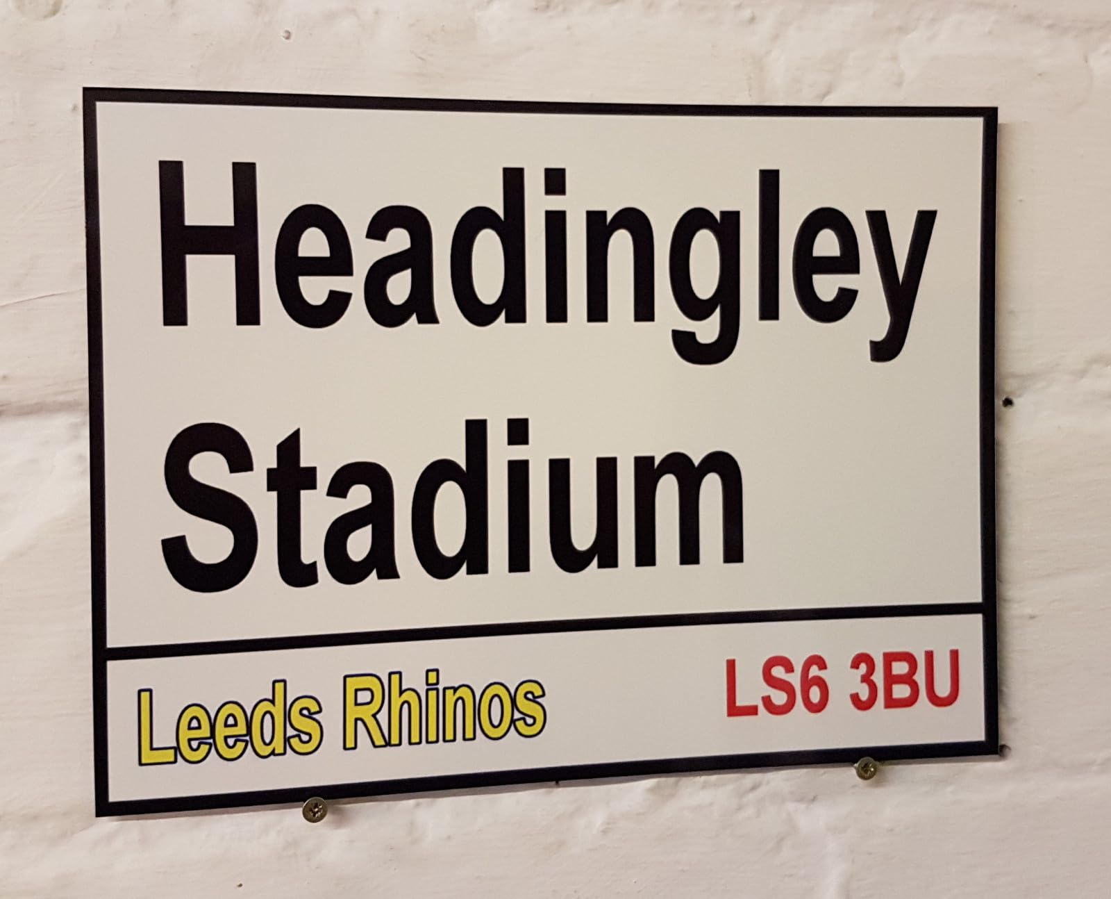 Yelacecca Leeds Rhinos Rfc Headingley Stadium Street Sign Metal Aluminium Rugby Ground Street Sign 8X12 Inches