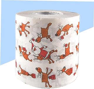 Cabilock Papel Higiênico De Rena Decoração De Banheiro De Natal Rolo De Papel Higiênico Rolo De Papel Higiênico Impresso Rolo De Papel Higiênico De Rena De Alce Papel Higiênico