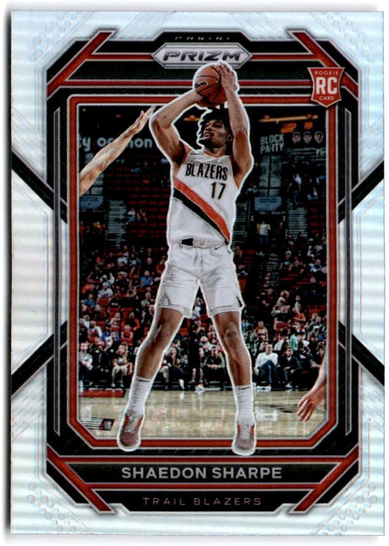 Basketball Trading Card NBA 2022-23 Panini Prizm Prizms Silver #250 Shaedon Sharpe NM Near Mint Blazers