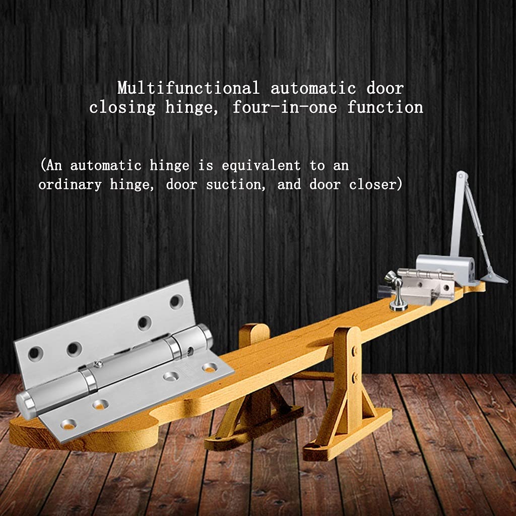 Bisagra de cierre automático para puerta de oficina y hogar, 5 colores, herrajes y accesorios para puerta, fácil instalación y funcionamiento silencioso