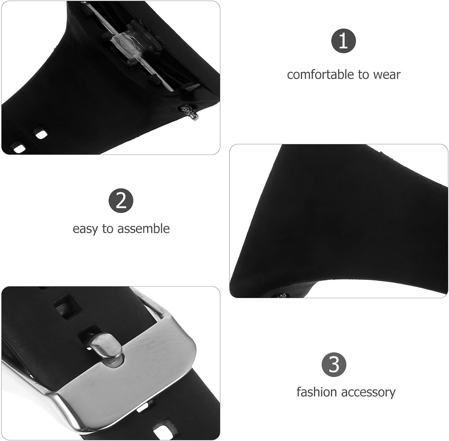 Hemobllo Ft4 Watch Band Replacement Quick Release Wristband Bracelet Strap Compatible with Ft4/Ft7 Soft Lightweight Plastic Watchband for Daily Wear Easy Install image 5