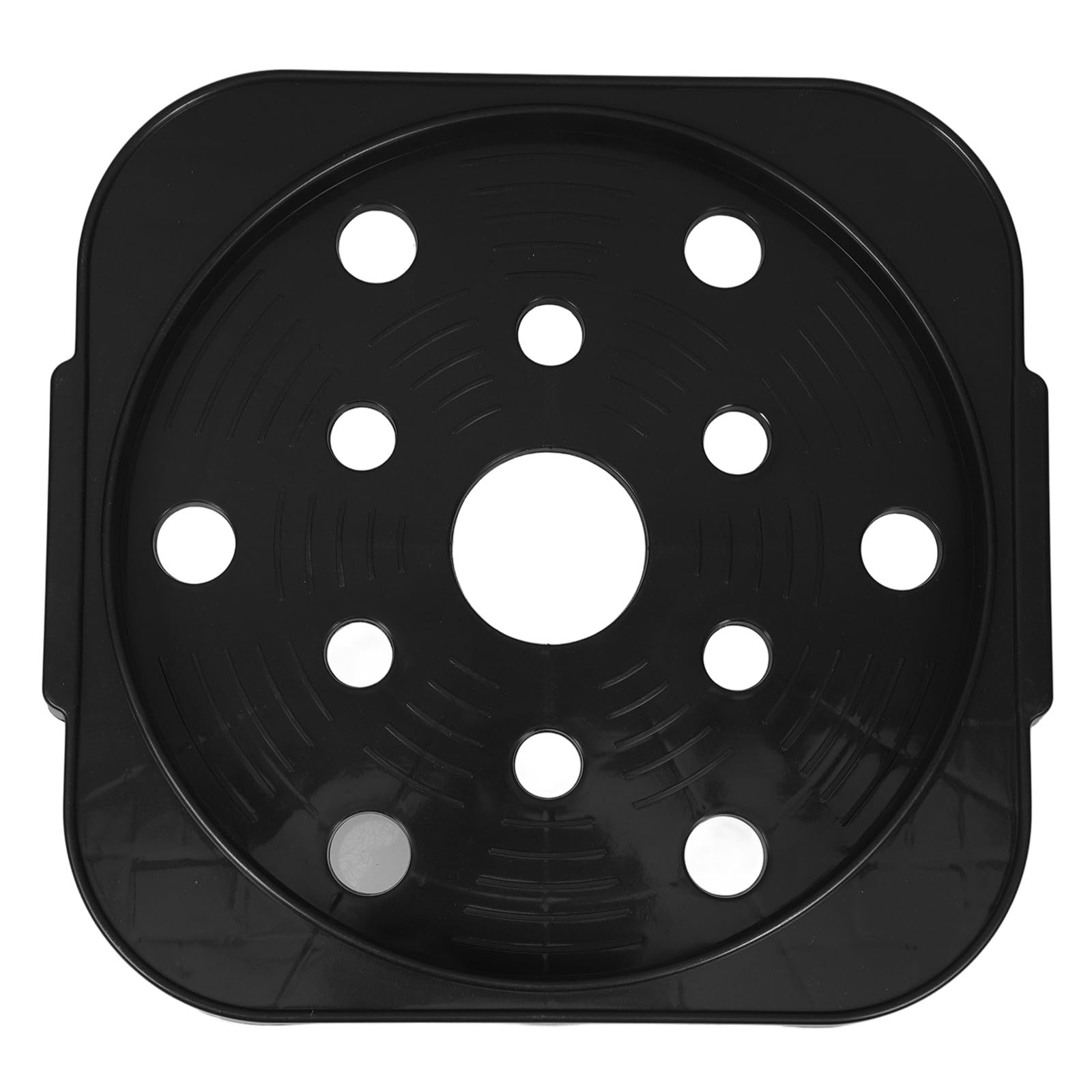 Support de cylindre de gaz noir à roues avec frein pour maison et plateau rond en PP