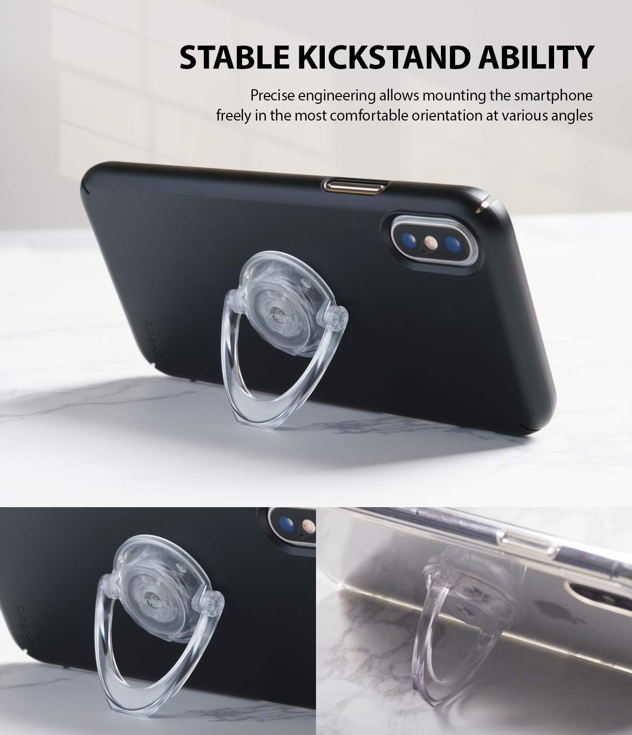2 Stück Handy-Ringhalter – Stern-Design, 360° Drehbar, Mit 3M-Klebeplatte, Für Alle Smartphones