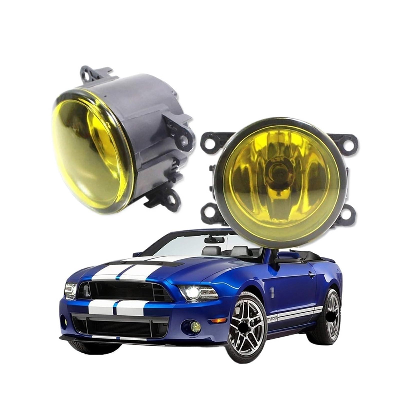 Conjuntos de luces antiniebla con lente amarilla con bombillas halógenas H11 de 55 W, Compatible con Acura, Honda y Ford Nissan.(Selective Yellow)