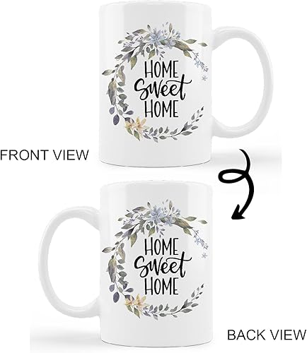 Miniatura 2 de kunlisa Taza de cerámica para decoración del hogar, 11 onzas, taza de té con leche para el hogar, regalos de inauguración de la casa para el nuevo