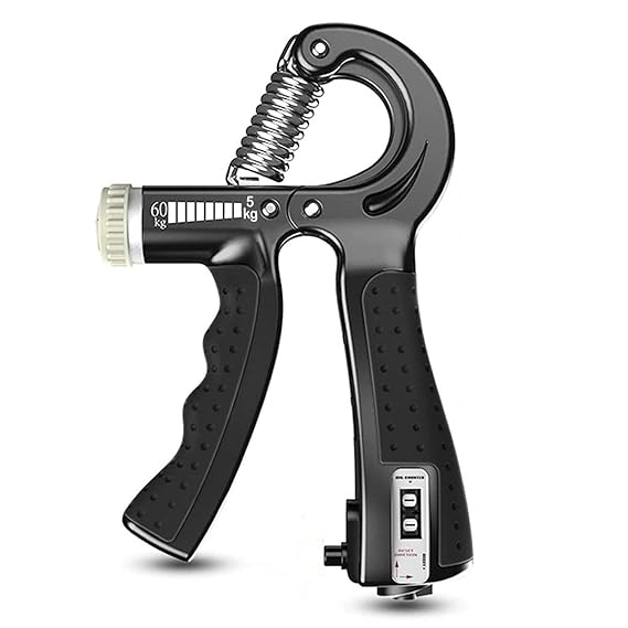 MITVIK Adjustable Hand Grip Strengthener with Electronic Counter – Gym Hand Gripper for Forearm, Fingers & Wrist Exercise – Ideal for Fitness & Therapy Use