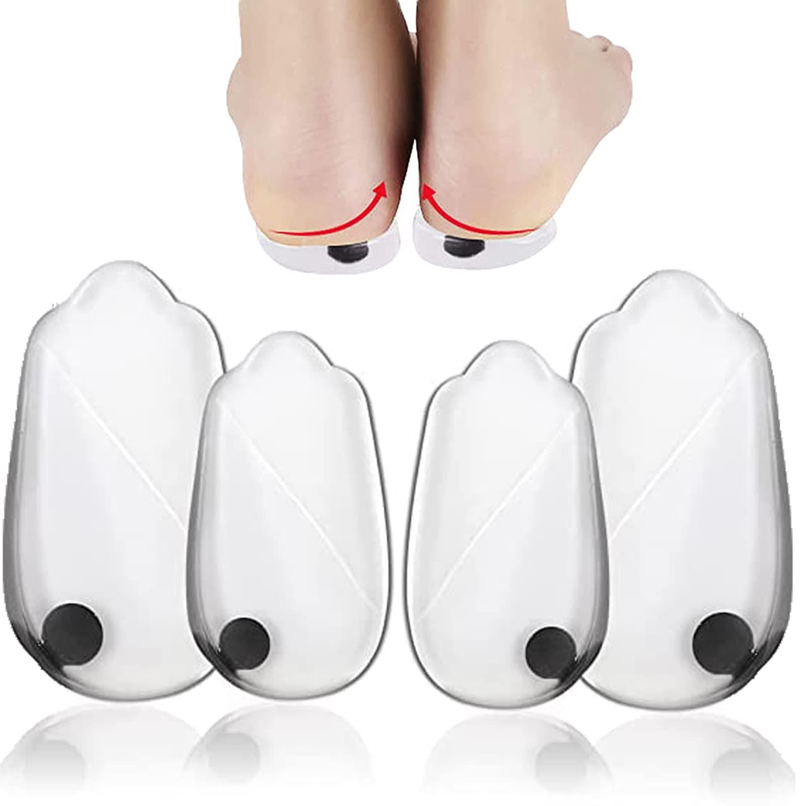 Buy Reppkyh Medial & Lateral 4 Pairs Heel Wedge Silicone Inserts