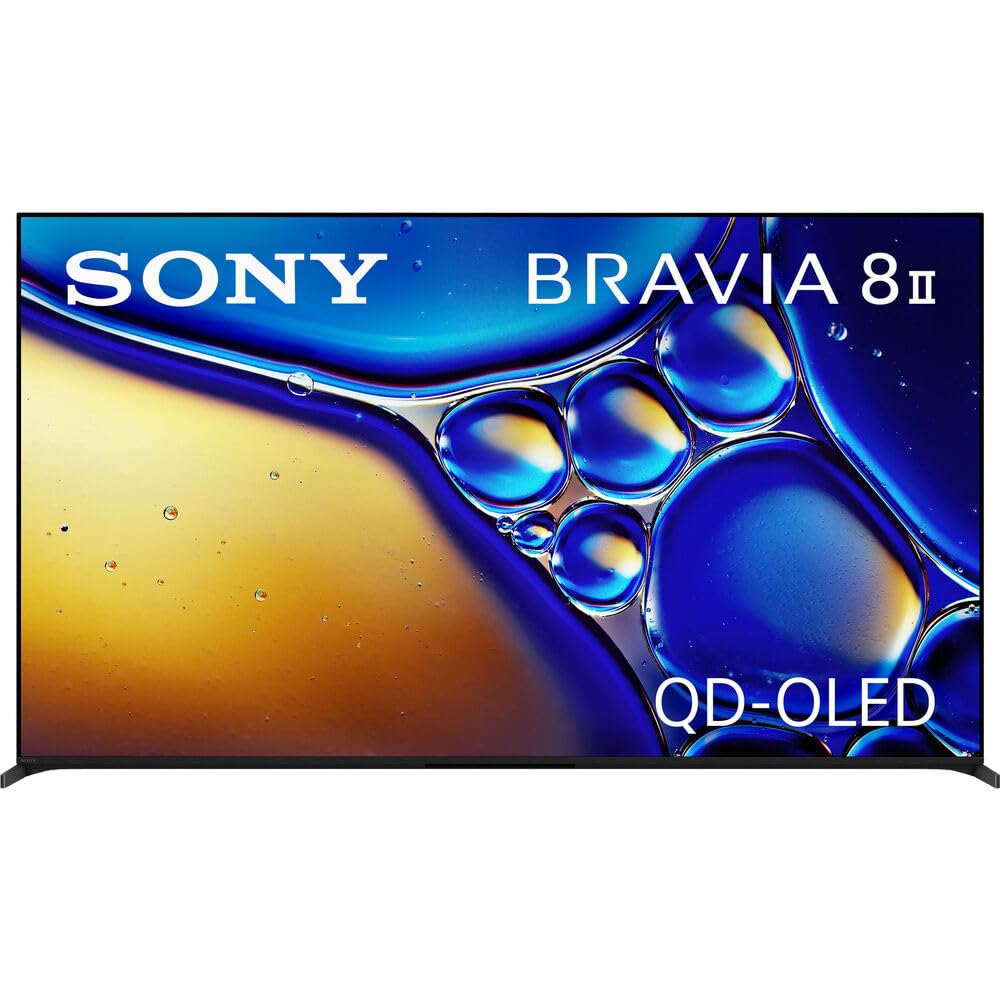 Sony K55XR80M2 BRAVIA 8 II 55 Inch Class QD‑OLED 4K HDR Smart Google TV (2025) Bundle with Deco 3770 Wall Mount Bundle, 2X HDMI Cables, Stanley 6‑Outlet Surge Protector