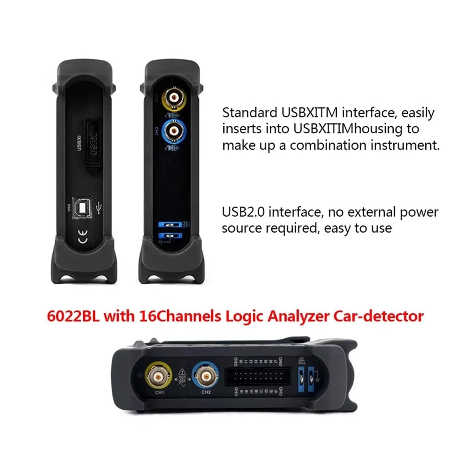 Osciloscopio Portátil USB 6022BE&6022BL 20 MHz 48 MSa/s