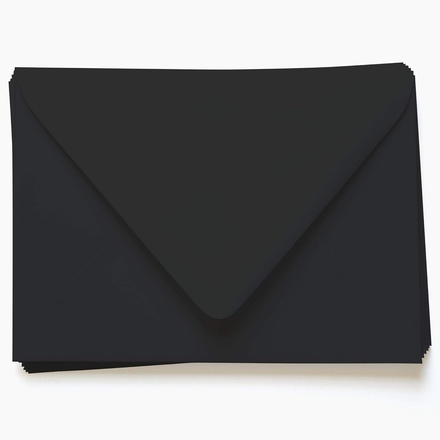 Licorice Black Envelopes - A1 Gmund Colors Matt 3 5/8 x 5 1/8 Euro Flap 81T, 25 pack