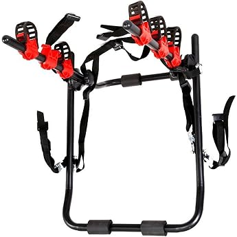 Akozon CARRY 3 Car Boot Mount Luggage Rack for Sedan Car SUV Van Without Rear Spoiler Maximum Weight Capacity 99 lbs/45 kg Red Red
