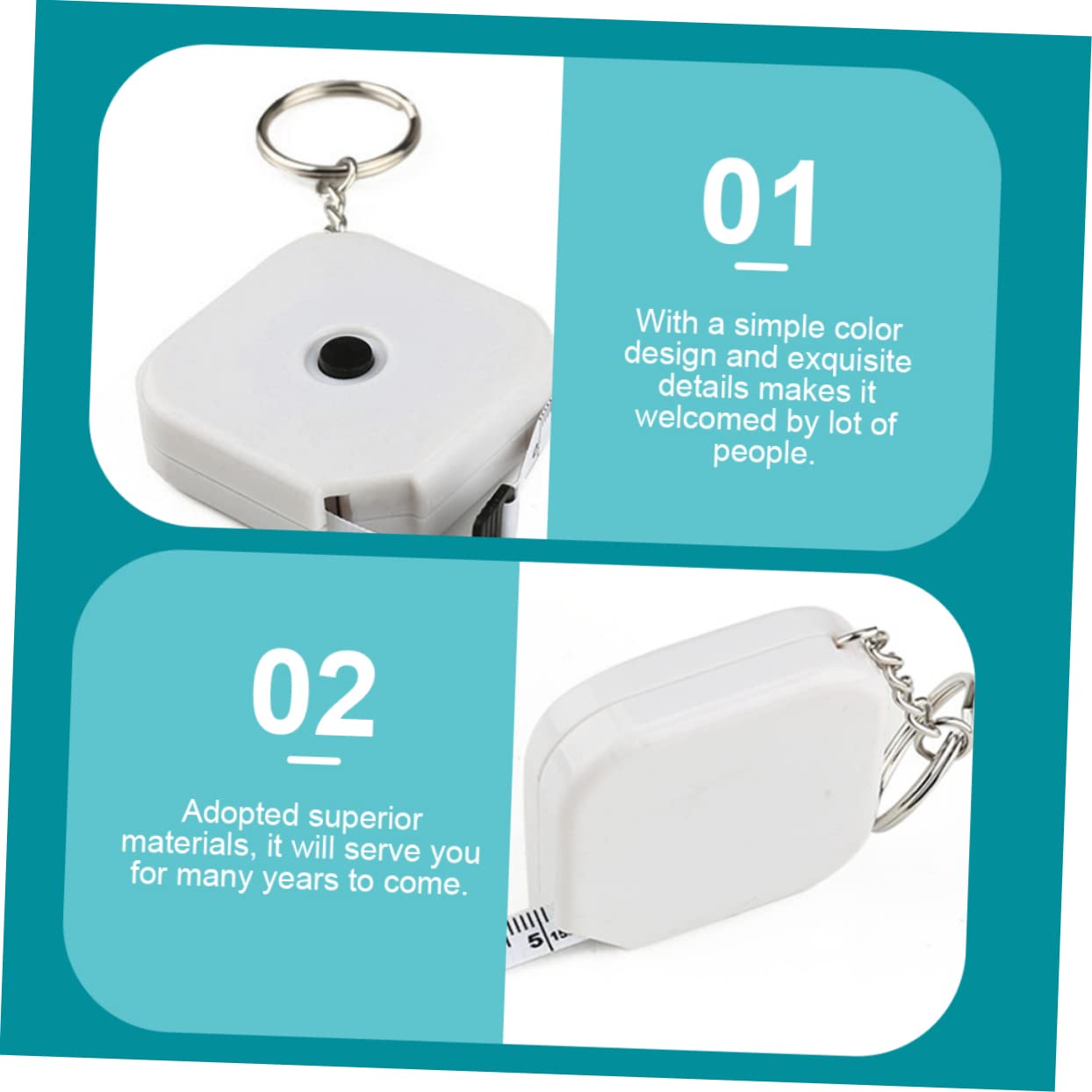 KOCKSHION Mini Measuring Tape Set Square-Shaped Tape Measure for Tailor Seamstress Quilter Home Sewing Durable Lightweight