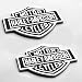 2x OEM Harley Davidson Fuel Tank Chrome Emblems Badges Dyna Sportster Street 3D Logo Replacement for F-150 F250 F350