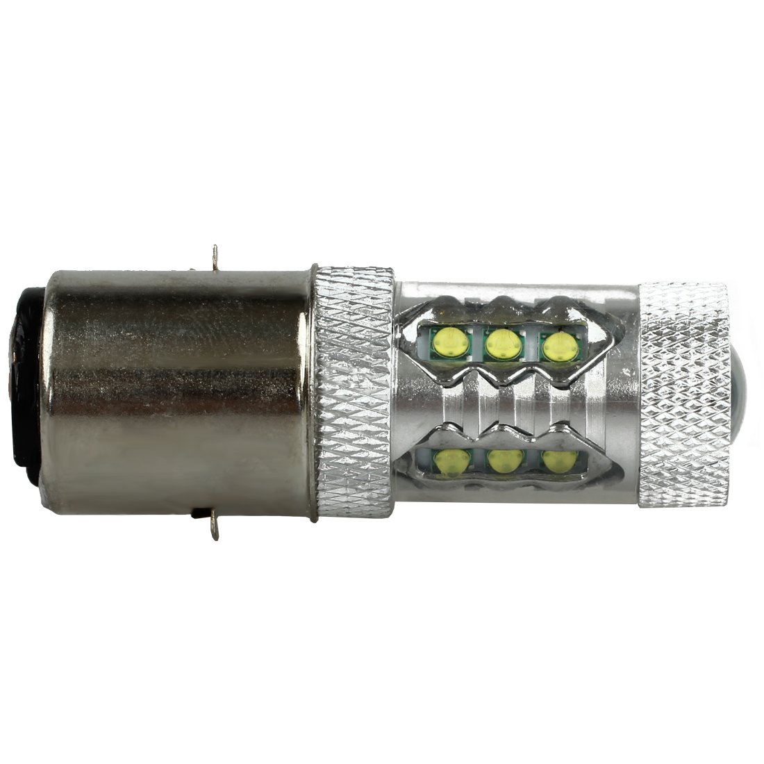 80W BA20D H6 Blanc 16 LED Moto Moto/Mobylette/ATV ampoule de phare